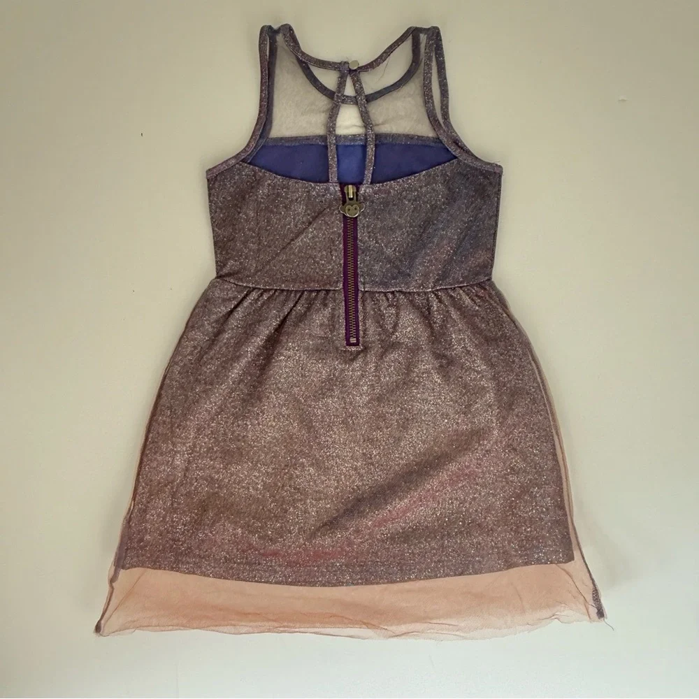 Appaman Purple Iridescent Shimmer Dress w/ Sheer Overlay Girls Size 5 - Picture 3 of 6